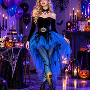 Black Cat Bat Moon Graphic Halloween Tights Pantyhose L69-62