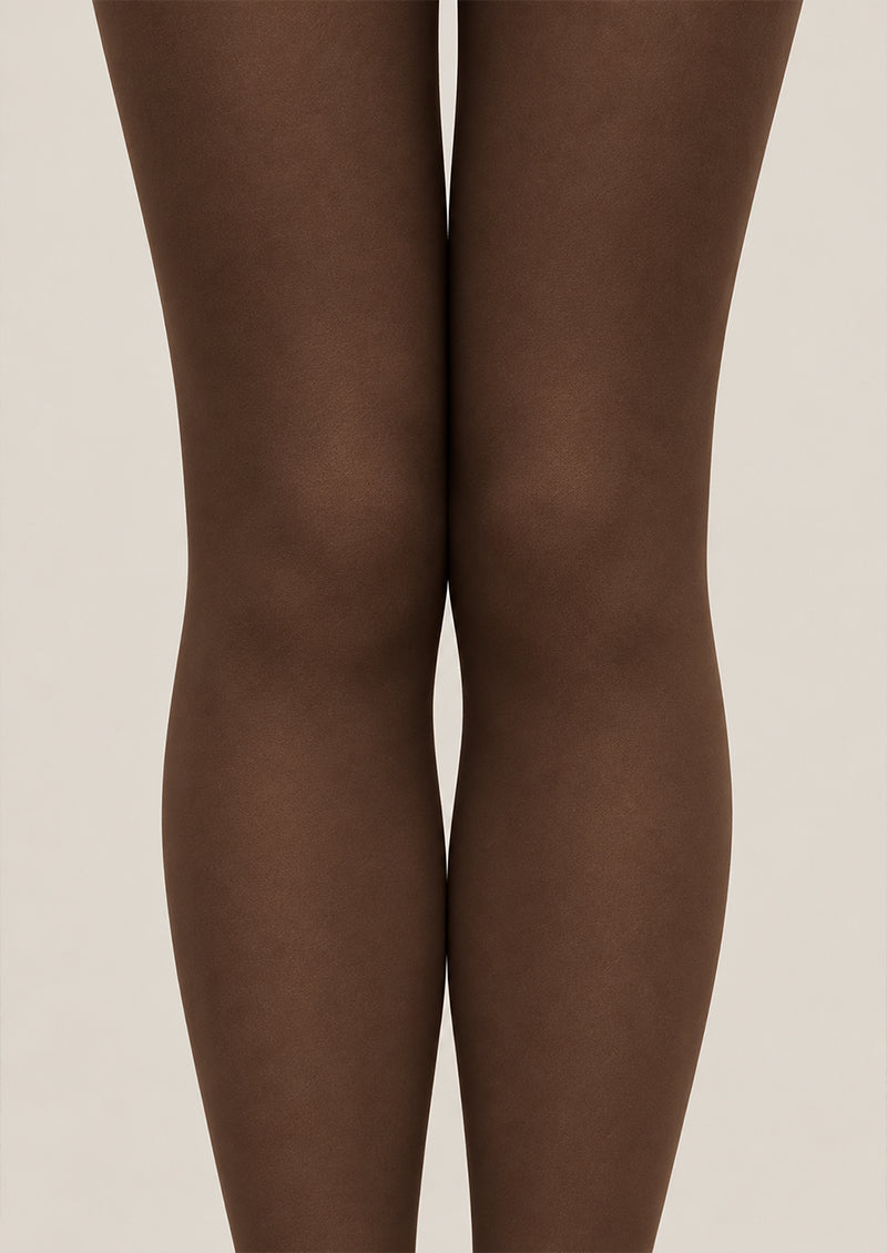 Chocolate Brown Tights Solid Color Everyday Pantyhose L69-66