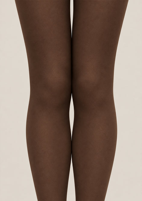 Chocolate Brown Tights Solid Color Everyday Pantyhose L69-66