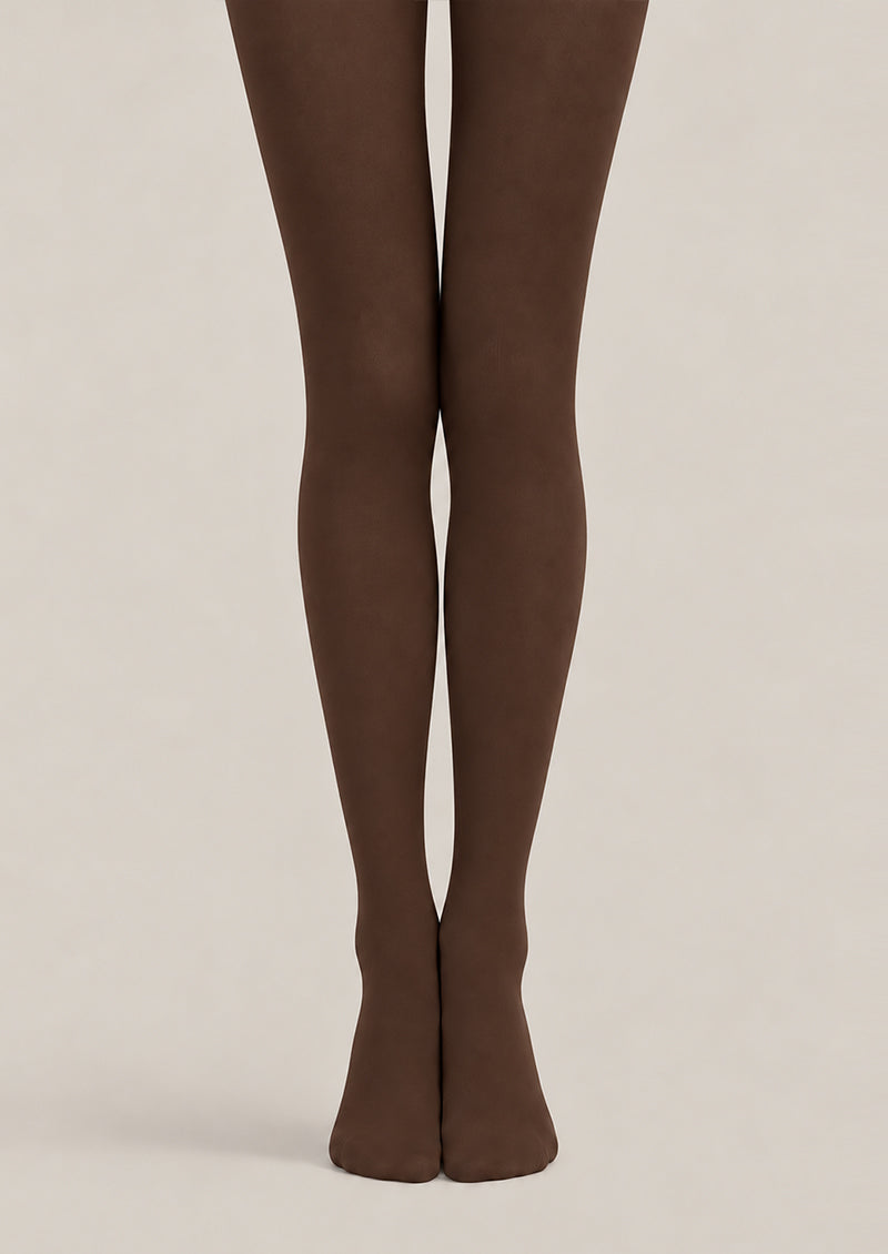 Chocolate Brown Tights Solid Color Everyday Pantyhose L69-66