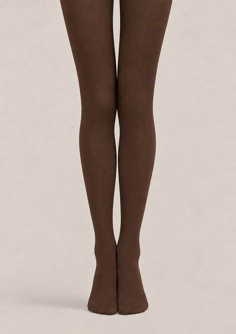 Chocolate Brown Tights Solid Color Everyday Pantyhose L69-66