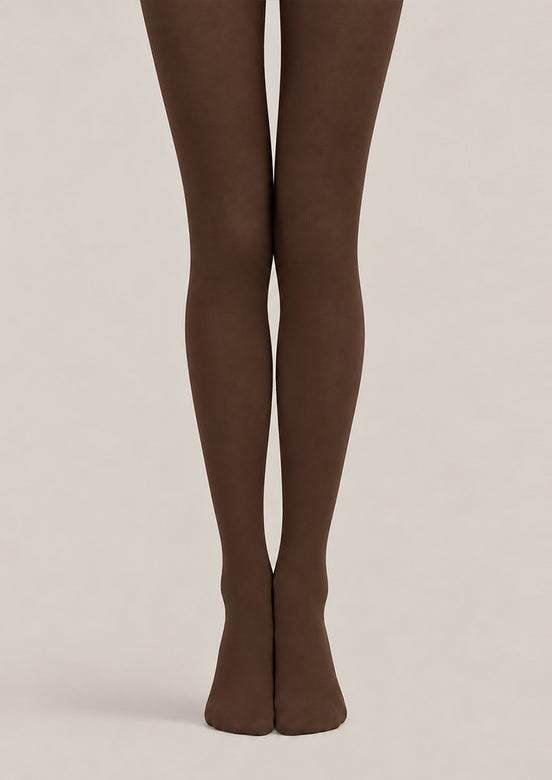 Chocolate Brown Tights Solid Color Everyday Pantyhose L69-66