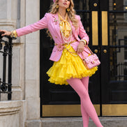 Pink Solid Color Party Tights Hosiery Pantyhose L69-68