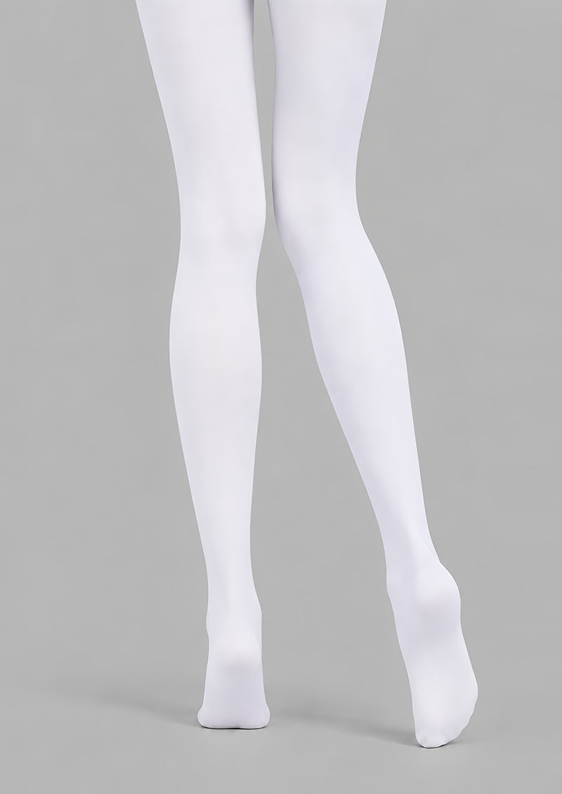 White Solid Color Tights Hosiery Pantyhose L69-69