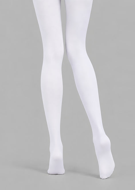 White Solid Color Tights Hosiery Pantyhose L69-69