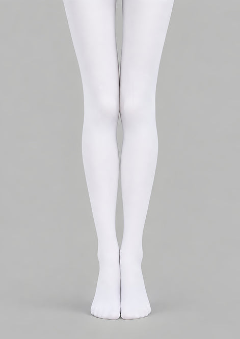 White Solid Color Tights Hosiery Pantyhose L69-69