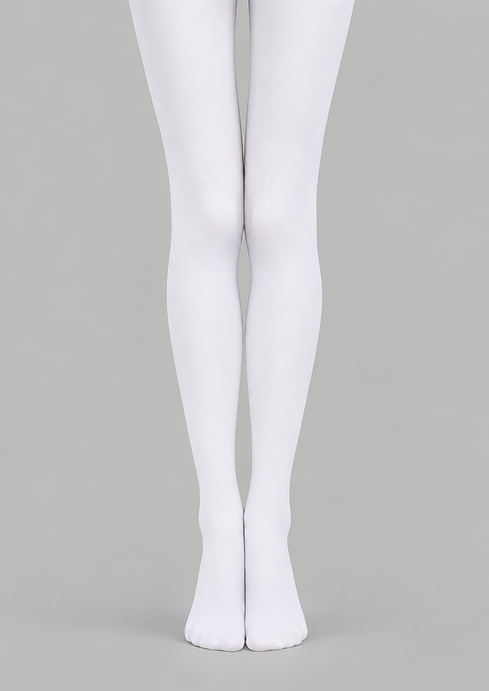 White Solid Color Tights Hosiery Pantyhose L69-69