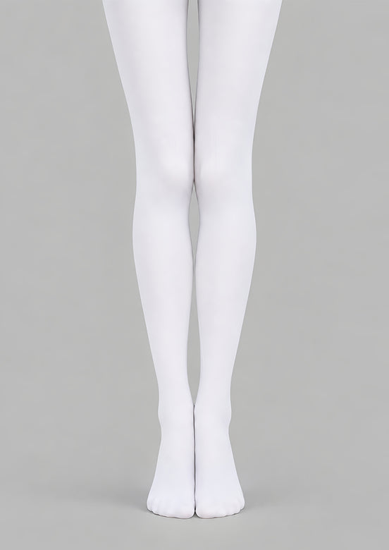 White Solid Color Tights Hosiery Pantyhose L69-69