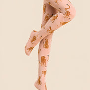 Whimsical Cheetah Tights Hosiery Pantyhose L69-7