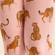 Whimsical Cheetah Tights Hosiery Pantyhose L69-7