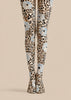 Blue Floral Leopard Print Tights Pantyhose L69-8