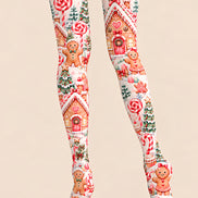Gingerbread House Christmas Tights Hosiery Pantyhose Z610-26