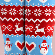 Snowman Reindeer Pattern Christmas Tights Hosiery Pantyhose Z610-30