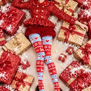 Snowman Reindeer Pattern Christmas Tights Hosiery Pantyhose Z610-30