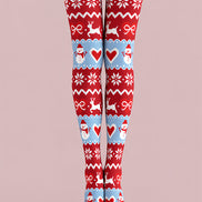Snowman Reindeer Pattern Christmas Tights Hosiery Pantyhose Z610-30