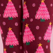 Pink Christmas Tree Tights Hosiery Pantyhose Z610-31