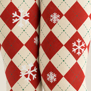Christmas Snowflake Argyle Diamond Tights Pantyhose Z610-34
