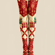 Christmas Gift Bow Print Tights Hosiery Pantyhose Z610-39