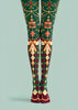Baroque Ornament Print Tights Holiday Pantyhose Z610-40