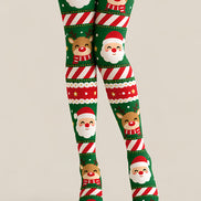 Merry Christmas Santa Pattern Tights Pantyhose Z610-43