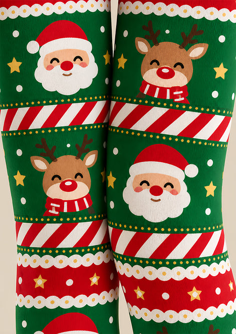 Merry Christmas Santa Pattern Tights Pantyhose Z610-43