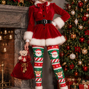 Merry Christmas Santa Pattern Tights Pantyhose Z610-43