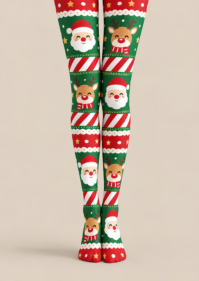 Merry Christmas Santa Pattern Tights Pantyhose Z610-43