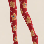 Cute Gingerbread Print Tights Hosiery Pantyhose Z610-45