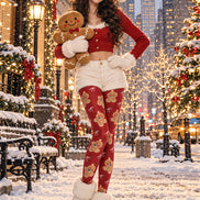 Cute Gingerbread Print Tights Hosiery Pantyhose Z610-45