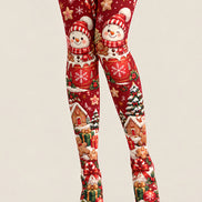 Snowman Christmas Tights Hosiery Festive Pantyhose Z610-46