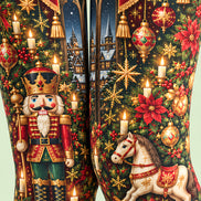 Christmas Nutcracker Toy Soldier Graphic Print Tights Z610-49