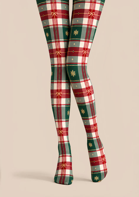 Christmas Snowflake Plaid Tights Hosiery Pantyhose Z610-50