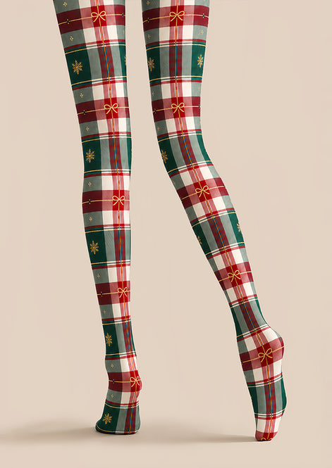 Christmas Snowflake Plaid Tights Hosiery Pantyhose Z610-50