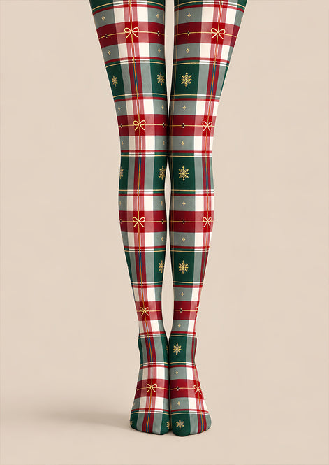 Christmas Snowflake Plaid Tights Hosiery Pantyhose Z610-50