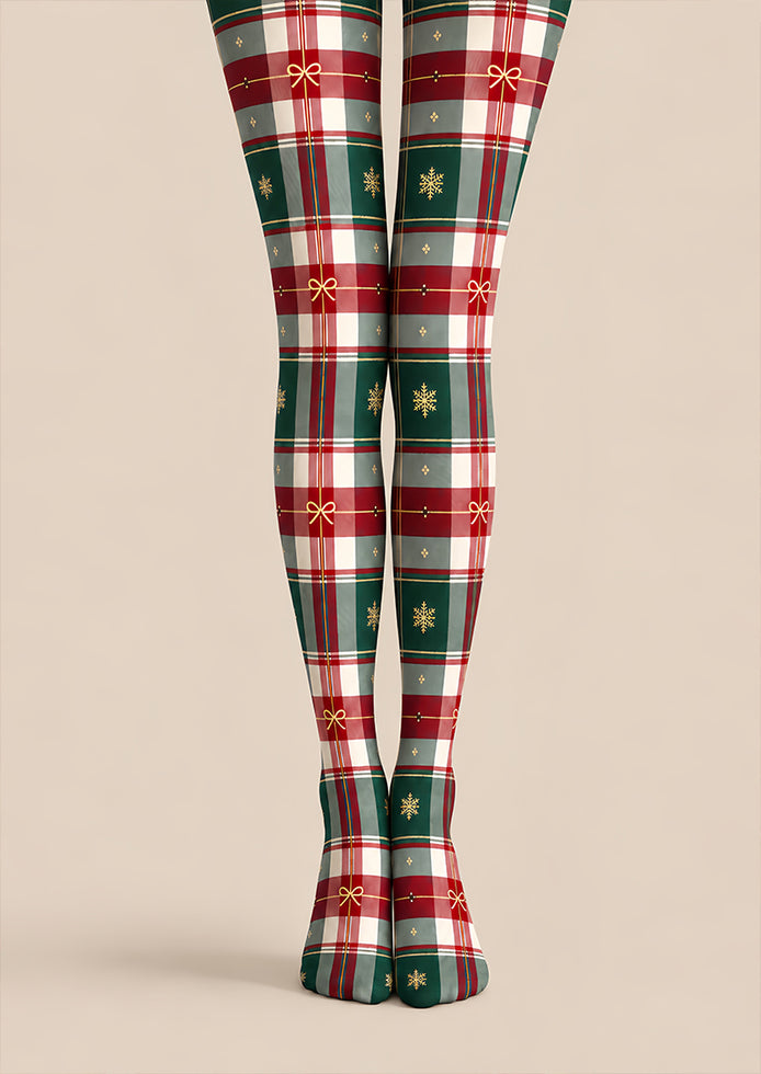 Christmas Snowflake Plaid Tights Hosiery Pantyhose Z610-50