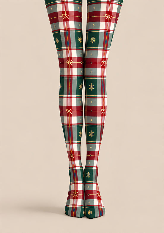 Christmas Snowflake Plaid Tights Hosiery Pantyhose Z610-50