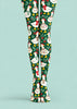 Christmas Goose Holly Berry Print Tights Pantyhose Z610-54