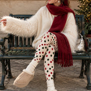 Red Green Polka Dot Festive Tights Pantyhose Z610-56