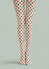 Red Green Polka Dot Festive Tights Pantyhose Z610-56