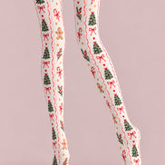 Cute Gingerbread Christmas Tree Tights Pantyhose Z610-63