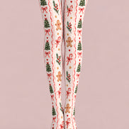 Cute Gingerbread Christmas Tree Tights Pantyhose Z610-63