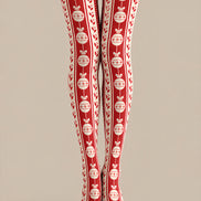 Christmas Bauble Stripe Tights Hosiery Pantyhose Z610-69