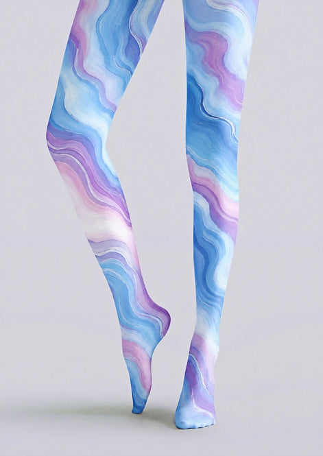 Pastel Marble Swirl Printed Tights Pantyhose Z68-2