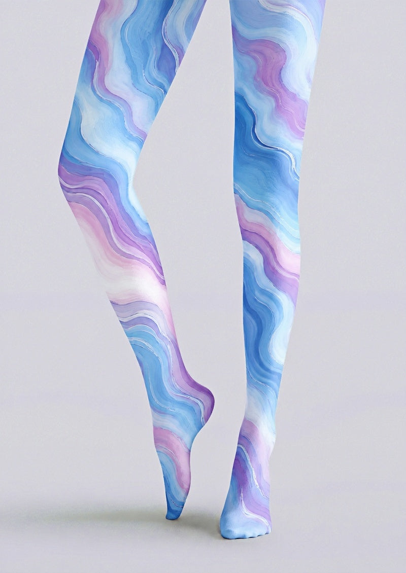 Pastel Marble Swirl Printed Tights Pantyhose Z68-2
