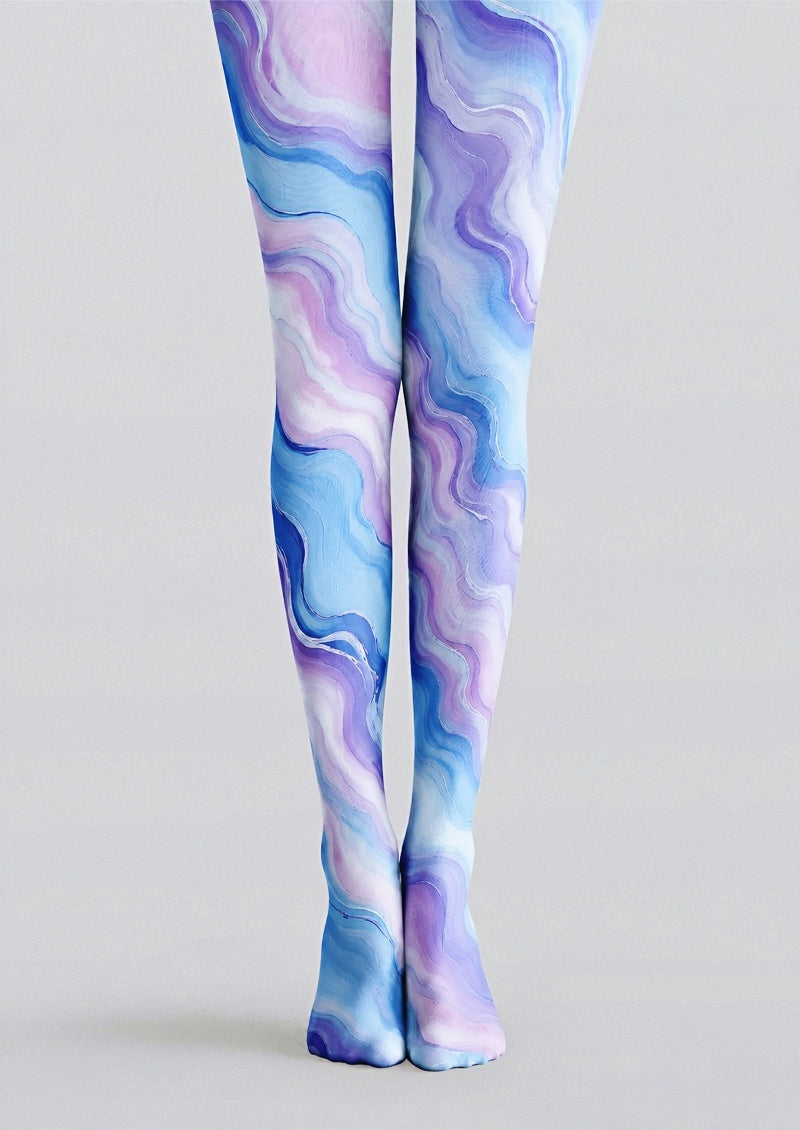Pastel Marble Swirl Printed Tights Pantyhose Z68-2