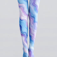 Pastel Marble Swirl Printed Tights Pantyhose Z68-2