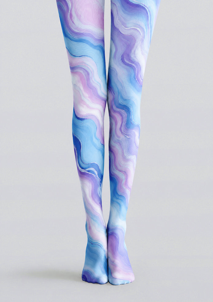 Pastel Marble Swirl Printed Tights Pantyhose Z68-2