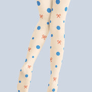 Ribbon Polka Dot Tights Hosiery Pantyhose Z69-10