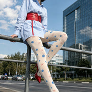 Ribbon Polka Dot Tights Hosiery Pantyhose Z69-10