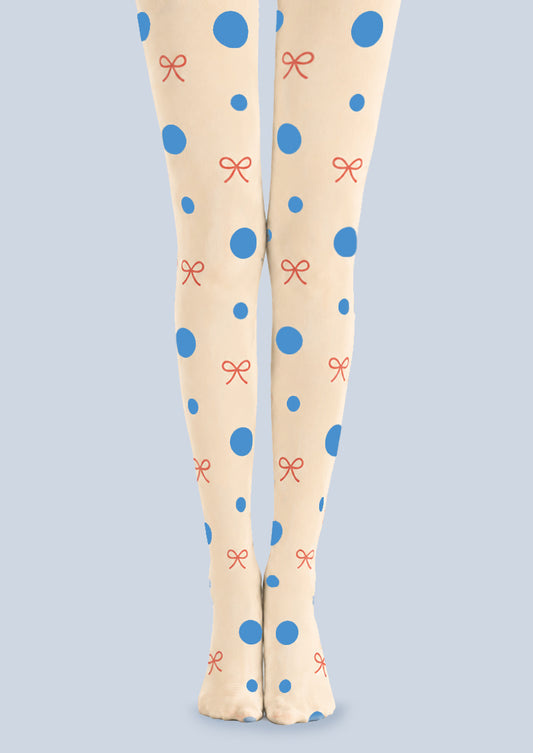 Ribbon Polka Dot Tights Hosiery Pantyhose Z69-10